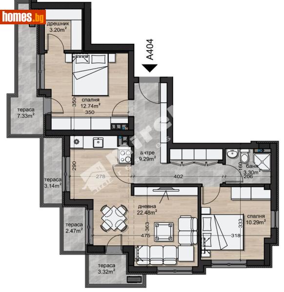 Тристаен, 112m² - Жк. Надежда 2, София - Апартамент за продажба - МИРЕЛА - 120841490