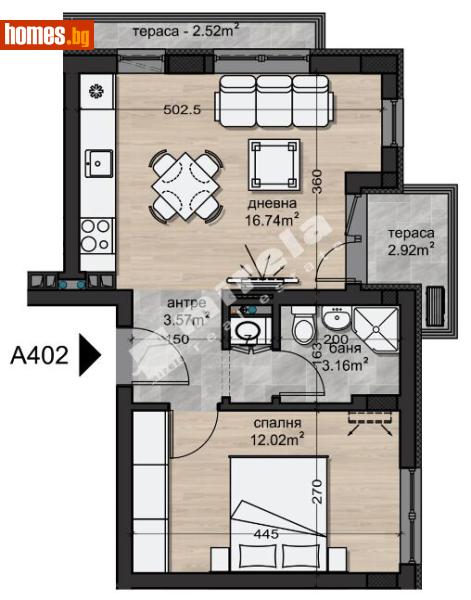 Двустаен, 59m² - Жк. Надежда 2, София - Апартамент за продажба - МИРЕЛА - 120841494