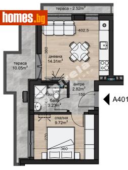 Двустаен, 60m² - Апартамент за продажба - 120841498