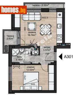 Двустаен, 60m² - Апартамент за продажба - 120841514