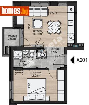 Двустаен, 57m² - Апартамент за продажба - 120841522