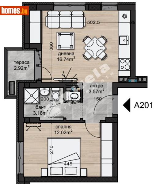 Двустаен, 57m² - Жк. Надежда 2, София - Апартамент за продажба - МИРЕЛА - 120841522