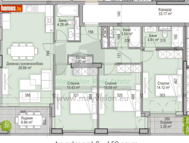 Четиристаен, 150m² - Кв. Кръстова Вада, София - Апартамент за продажба - Myvision Real Estate - 120842355