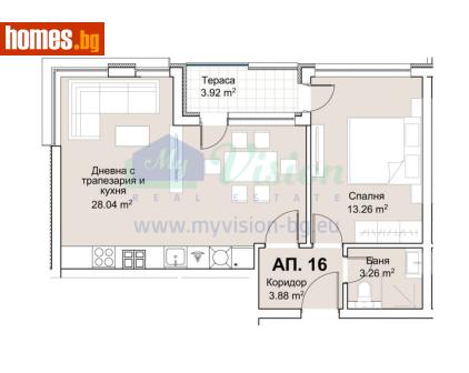 Двустаен, 74m² - Апартамент за продажба - 120842364