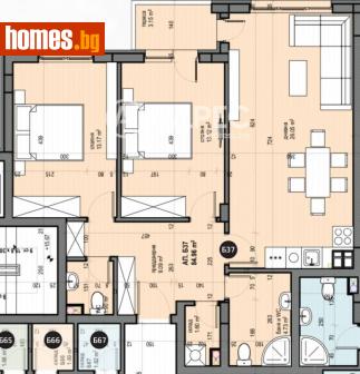 Тристаен, 99m² - Апартамент за продажба - 120859442