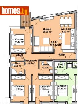 Четиристаен, 132m² - Апартамент за продажба - 120865524