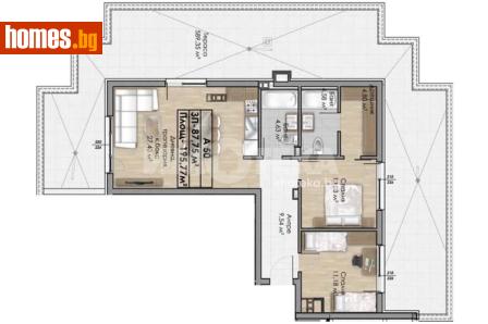 Тристаен, 196m² - Апартамент за продажба - 120878583