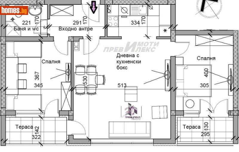 Тристаен, 103m² - Кв. Остромила, Пловдив - Апартамент за продажба - Превилекс имоти ЕООД - 120879725