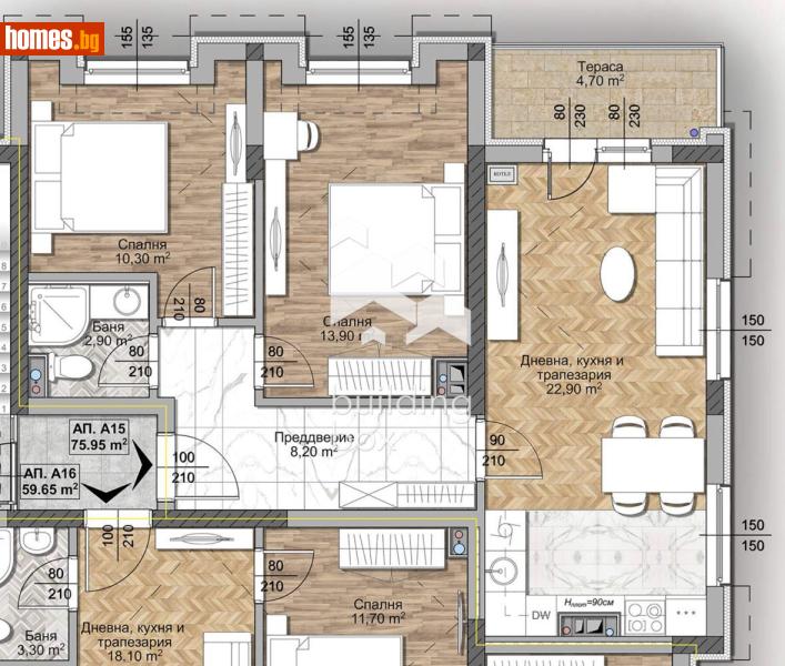 Тристаен, 92m² - Жк. Овча Купел 1, София - Апартамент за продажба - Билдинг Бокс - 120914975
