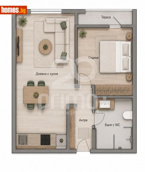Едностаен, 41m² - Жк. Люлин 3, София - Апартамент за продажба - Примо Плюс - 120952160