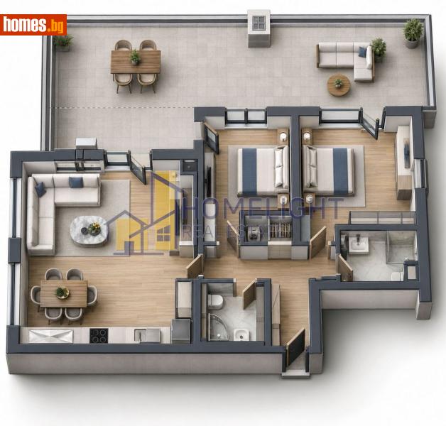 Тристаен, 190m² - Жк. Дружба 2, София - Апартамент за продажба - ХОУМ ЛАЙТ  - 120963246