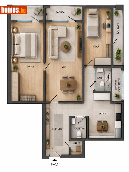 Тристаен, 95m² - Жк. Люлин 4, София - Апартамент за продажба - Титан Пропъртис - 120965947