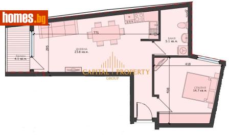 Двустаен, 72m² - Апартамент за продажба - 120974459