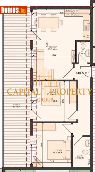 Тристаен, 100m² -  Погребите, Варна - Апартамент за продажба - Капитал Пропърти Груп - 120974460