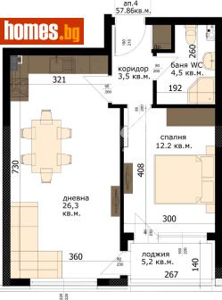 Двустаен, 67m² - Апартамент за продажба - 120981997