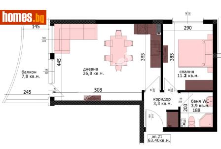 Двустаен, 73m² - Апартамент за продажба - 120982039