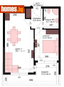 Двустаен, 78m² - Апартамент за продажба - 120982055