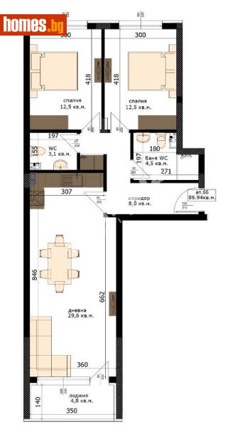 Тристаен, 100m² - Жк. Възраждане, Варна - Апартамент за продажба - МИРЕЛА - 120982075