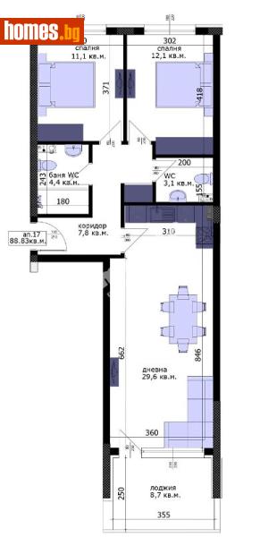 Тристаен, 103m² - Жк. Възраждане, Варна - Апартамент за продажба - МИРЕЛА - 120982090