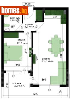 Двустаен, 77m² - Апартамент за продажба - 120982099