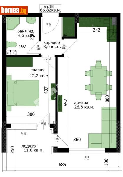 Двустаен, 77m² - Жк. Възраждане, Варна - Апартамент за продажба - МИРЕЛА - 120982099