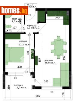 Двустаен, 77m² - Апартамент за продажба - 120982123