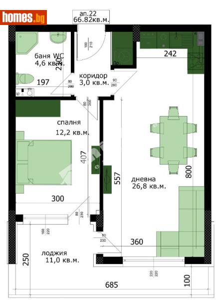 Двустаен, 77m² - Жк. Възраждане, Варна - Апартамент за продажба - МИРЕЛА - 120982123