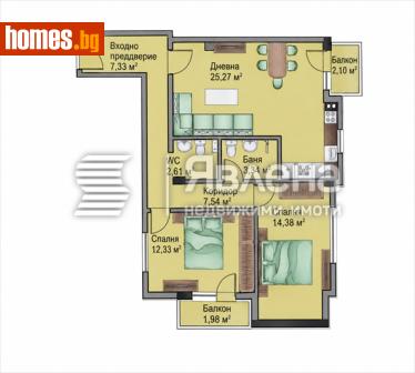 Тристаен, 109m² - Апартамент за продажба - 120982446