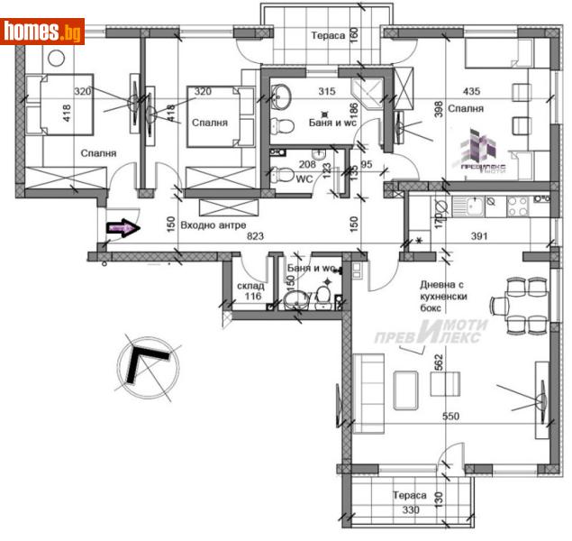 Четиристаен, 163m² - Кв. Остромила, Пловдив - Апартамент за продажба - Превилекс имоти ЕООД - 121007221