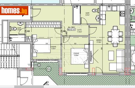 Тристаен, 102m² - Апартамент за продажба - 121017825