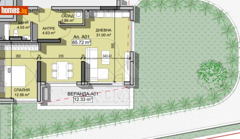 Двустаен, 76m² - Кв. Манастирски Ливади, София - Апартамент за продажба - Римекс Имоти - 121017831