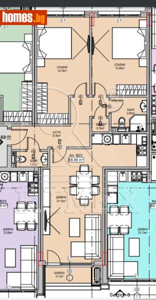 Тристаен, 103m² - Кв. Манастирски Ливади, София - Апартамент за продажба - Римекс Имоти - 121017866