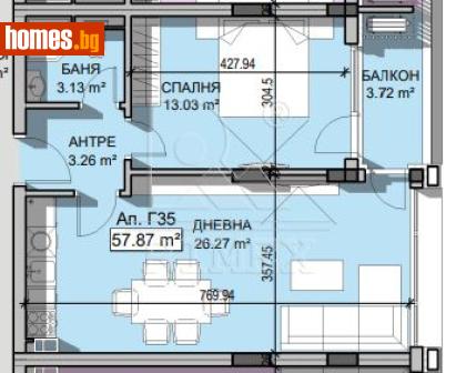 Двустаен, 67m² - Апартамент за продажба - 121017890