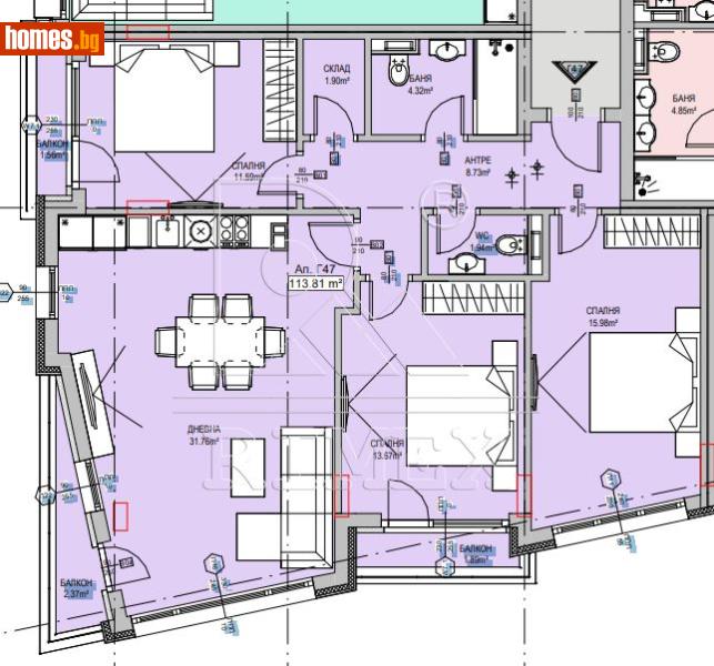 Четиристаен, 131m² - Кв. Манастирски Ливади, София - Апартамент за продажба - Римекс Имоти - 121017896
