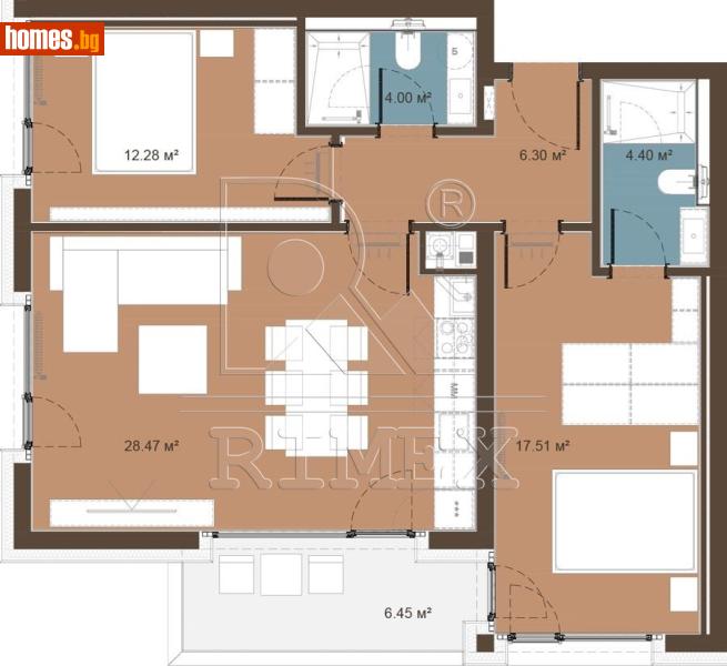 Тристаен, 106m² - Кв. Малинова Долина, София - Апартамент за продажба - Римекс Имоти - 121017943