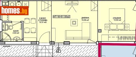 Двустаен, 60m² - Апартамент за продажба - 121096603
