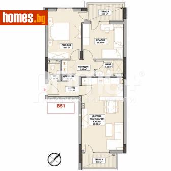 Тристаен, 107m² - Апартамент за продажба - 121098297