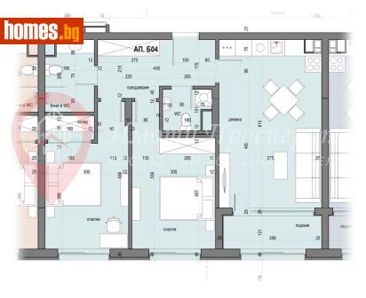 Тристаен, 102m² - Апартамент за продажба - 121124137