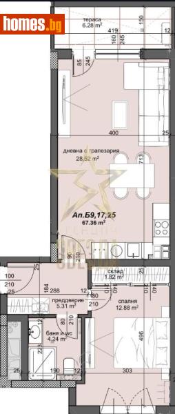 Двустаен, 80m² - Жк. Тракия, Пловдив - Апартамент за продажба - АГЕНЦИЯ ЗВЕЗДА - 121125377