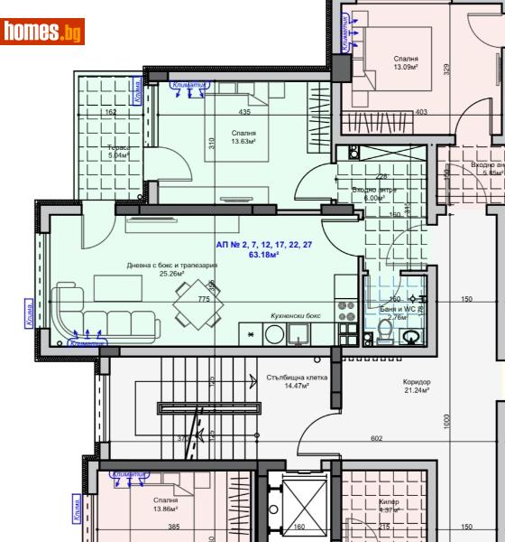 Двустаен, 82m² - Кв. Самара 1, Стара Загора - Апартамент за продажба - КОНСУЛТ ИМОТИ СС - 121133603