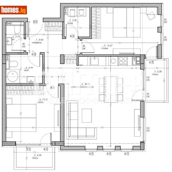 Тристаен, 119m² - Кв. Малинова Долина, София - Апартамент за продажба - Примо Плюс - 121136461