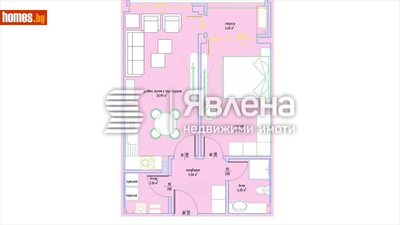 Двустаен, 76m² - Кв. Малинова Долина, София - Апартамент за продажба - ЯВЛЕНА - 121148986