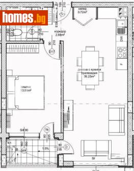 Двустаен, 66m² - Апартамент за продажба - 121160313