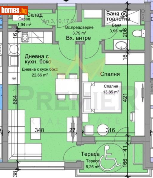 Двустаен, 68m² - Кв. Остромила, Пловдив - Апартамент за продажба - ИМОТИ ПРЕМИЕР - 121207982