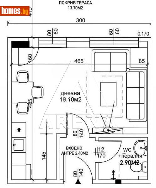 Едностаен, 49m² - Кв. Остромила, Пловдив - Апартамент за продажба - Арена имот  - 121223679
