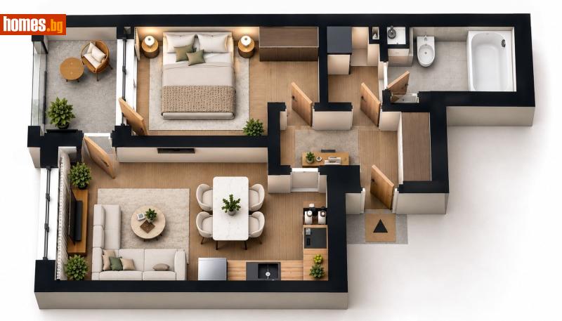 Двустаен, 73m² - Жк Южен, Пловдив - Апартамент за продажба - Римекс Имоти - 121226857