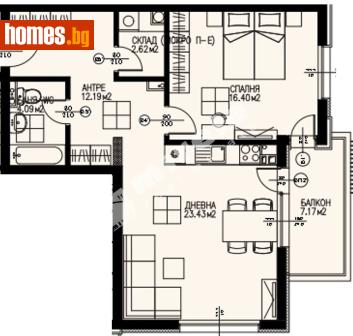 Двустаен, 90m² - Апартамент за продажба - 121229692