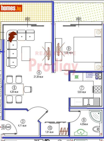 Двустаен, 80m² - Жк. Овча Купел, София - Апартамент за продажба - Продиджи - 121242886