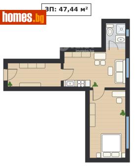 Двустаен, 55m² - Апартамент за продажба - 121251410