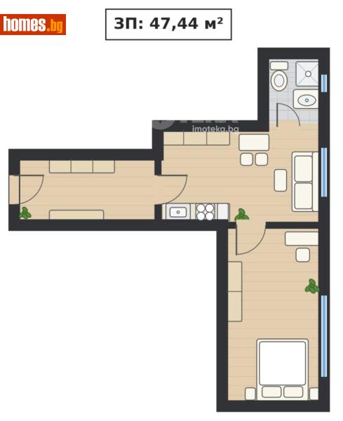 Двустаен, 55m² - Жк. Младост 1а, София - Апартамент за продажба - ИМОТЕКА АД - 121251410